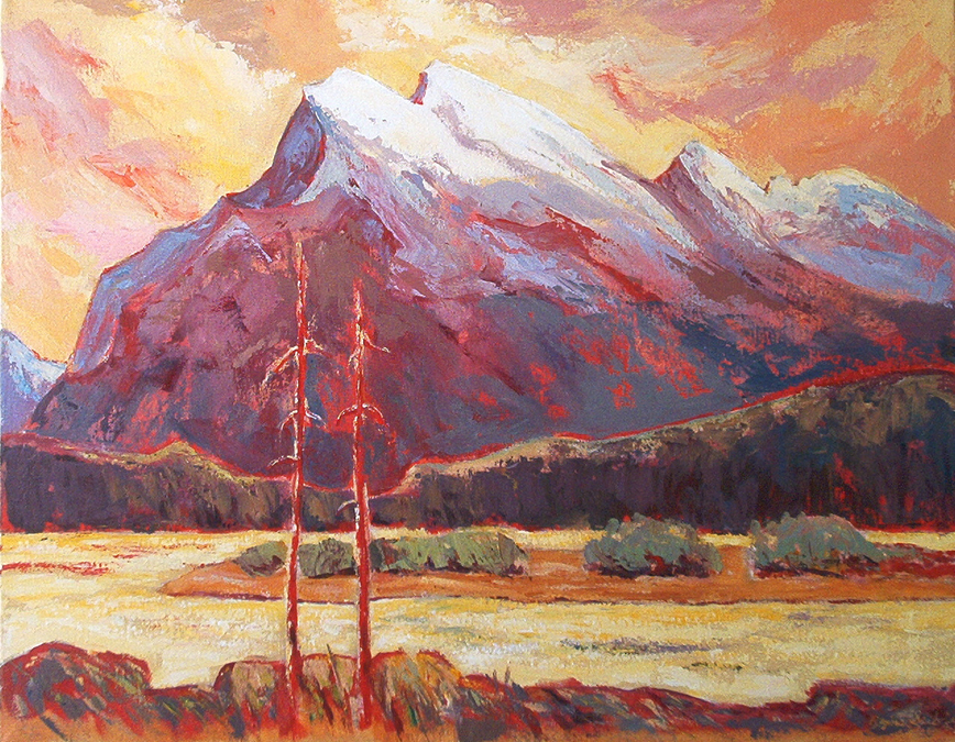 Mount Rundle At Evening